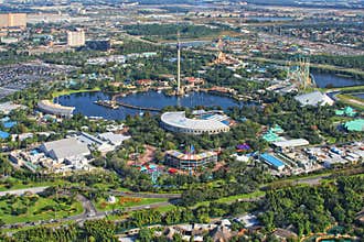 Aerial view of the SeaWorld, Orlando, Florida, USA