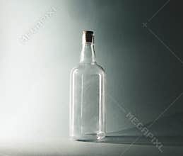 Empty bottle to be reused to contain water or wine