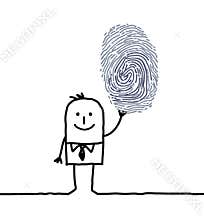 Businessman & fingerprint