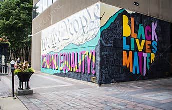 Black Lives Matter Mural in Downtown Columbus