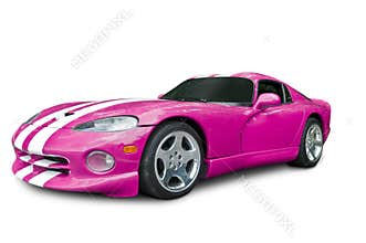 Hot Pink Sports Car - Dodge Viper