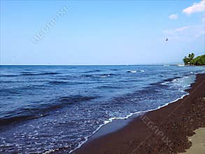 View To The East Of Rural Fishing Beach At Tangguwisia Village