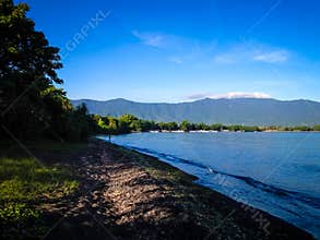 Beautiful Scenery Of The Beach With The Warm Of The Morning Sun At Umeanyar Village
