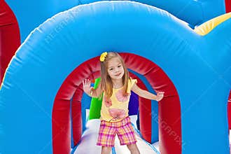 Child playing on Inflatable Playground