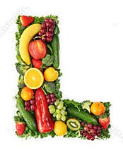 Fruit and vegetable alphabet
