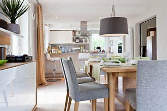 Interior of modern house kitchen