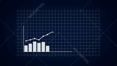 Finance growth, animations of motion graphic, symbolizes successful business
