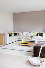 Modern house, living-room with