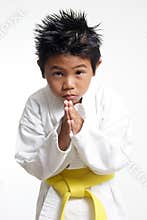 Cute Karate kid bowing