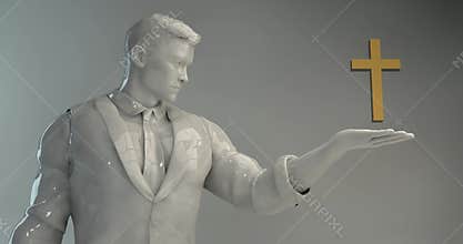 Christian Man as a Looping Christianity Background