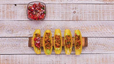 The process of making delicious hard shell tacos - stop motion animation