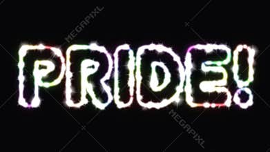 Electric Gay Pride Sign in Rainbow Neon