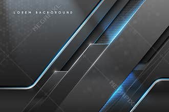 Abstract metal background with blue light
