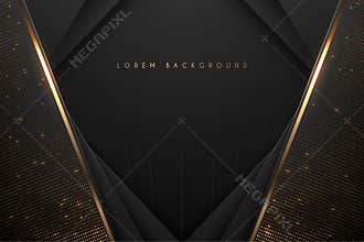 Abstract black and gold luxury background