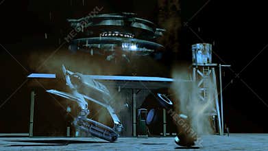 Alien visit at night