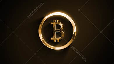 Gold Bitcoin Crypto Currency Icon Animation