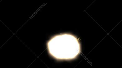Metal impact with night background
