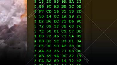 War espionage hacker attack, Binary code