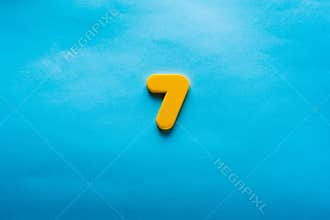 Number on a bright blue background.
