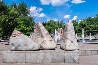 Fountain of life in Zaporozhye, Ukraine