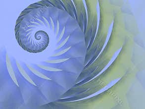 Blue Green Swirl Spiral Design