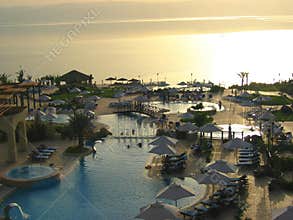 Luxurious hotel swimming pool