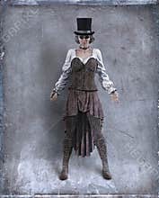 Vintage Photograph, Photo, Steampunk Woman