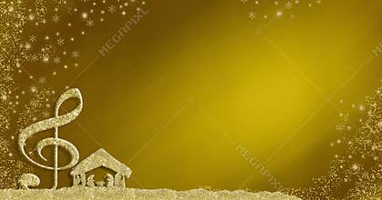 Christmas musical card, concert frame backgrounds