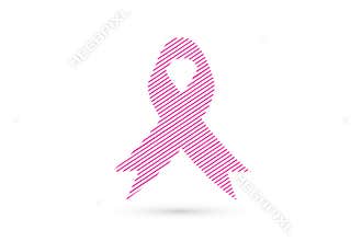 Pink Breast Cancer Ribbon Unique logo