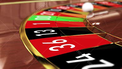 Casino Roulette wheel - Lucky number 25 red twenty-five red