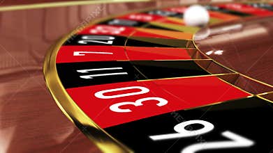 Casino Roulette wheel - Lucky number 5 red five red