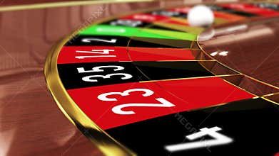 Casino Roulette wheel - Lucky number 9 red nine red