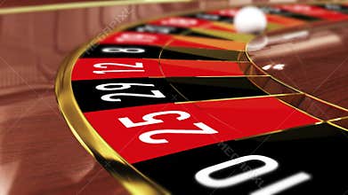 Casino Roulette wheel - Lucky number 18 red eighteen red