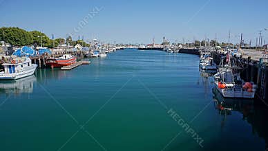 Historic fishing harbor in the Port of Los Angeles, from the 1850s, San Pedro, California