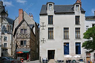 Medieval district of Blois, France