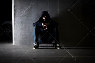 Hooded man