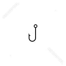 Fish hook vector icon