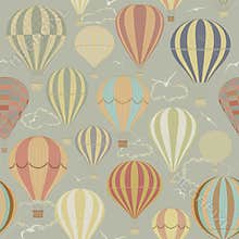Background with hot air balloons