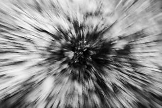 Abstract black and white zoom burst.