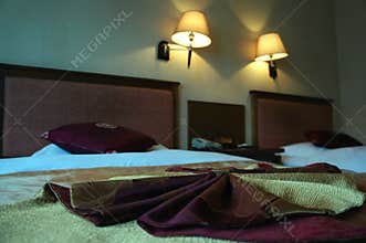 Hotel Room and Beds