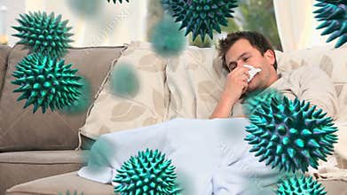 Green viruses and ill man