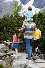 Children Hiking with Dad - 2