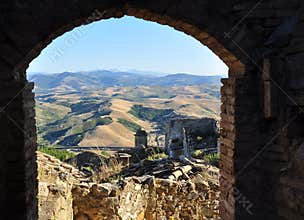 Craco abandoned village, Basilicata, Italy
