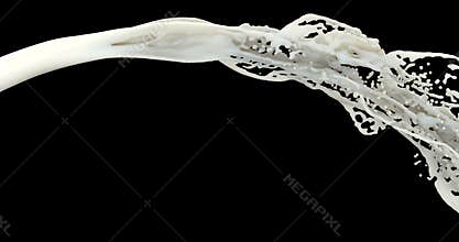 Milk splash realistic animation