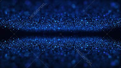 Icy Blue Bokeh Particles Dust Abstract Motion Titles Cinematic Background Loop