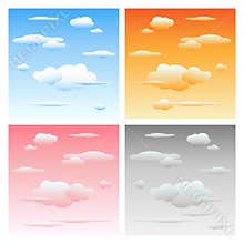 Clouds and sky - set