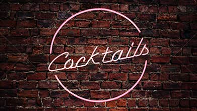 Flashing Cocktails Sign