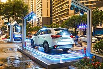 Automobile open-air exhibition platform