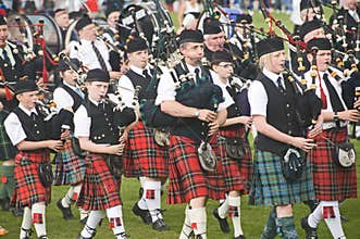 Pipe bands at Nairn.