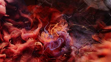 Paint motion mysterious alchemy dark purple fog